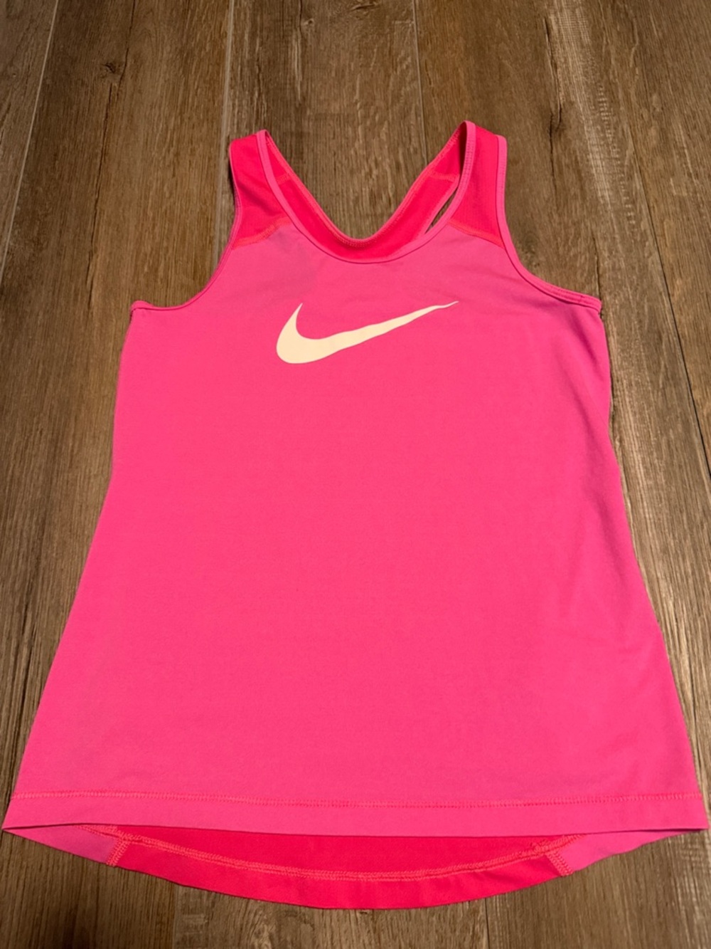 Nike Pro Dri Fit Hot Pink Tank with White Swoosh